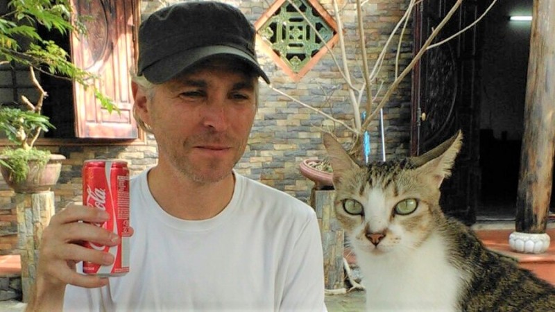 Stefan @ Jack's Cat Cafe in Hoi An, Vietnam