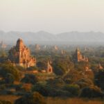 Bagan pagodas at river edge
