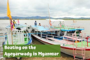 Boats on Ayeyarwady river