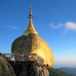Kyaiktiyo pagoda (Golden Rock) in Kyaikto, Myanmar